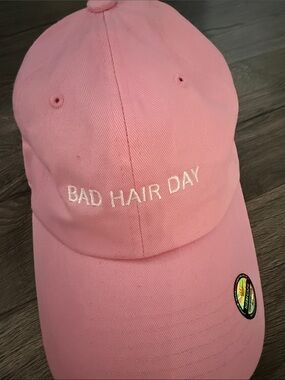 Pink "Bad Hair Day" Baseball Cap